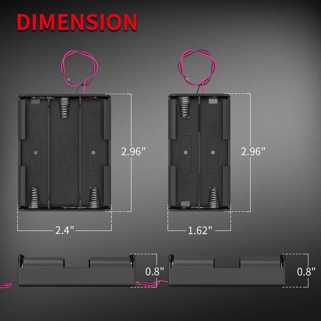 Alt view image 3 of 6 - 18650 Battery Holder with Wire 3.7V,7.4V, 11.1V, 14.8V 18650 Battery Holder Box 2 for Each Type -Total 8Pcs