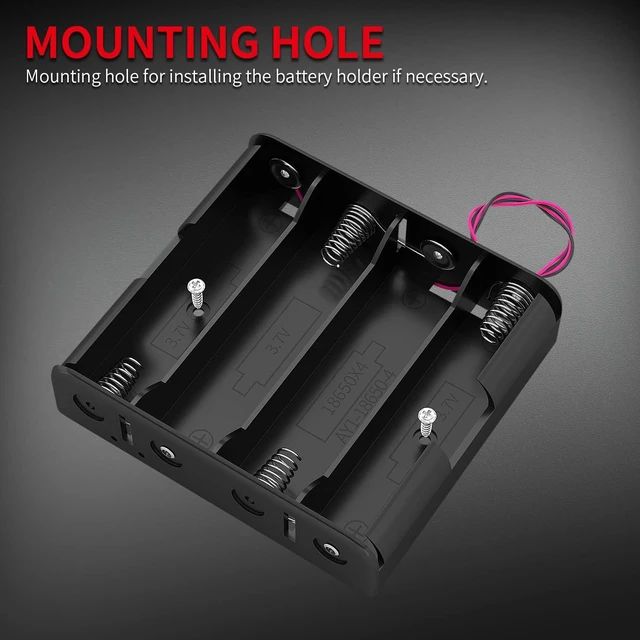 Alt view image 4 of 6 - 18650 Battery Holder with Wire 3.7V,7.4V, 11.1V, 14.8V 18650 Battery Holder Box 2 for Each Type -Total 8Pcs
