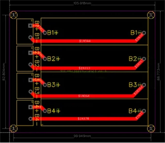 Alt view image 6 of 6 - 4 Cell 18650 Series-Parallel DIY Li Battery Box Power Bank Cases Battery Slot Holder Storage Case