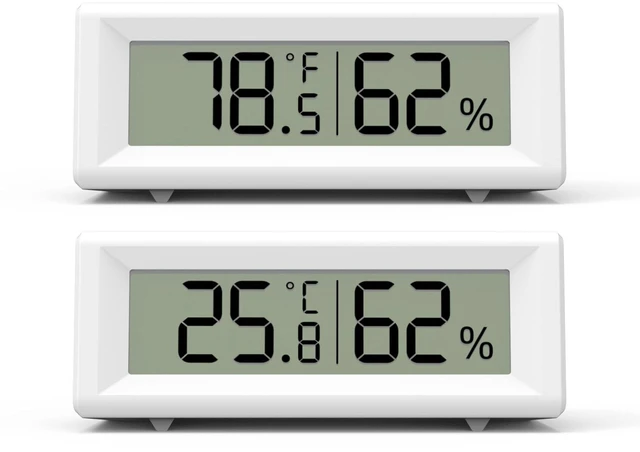 Main image of Small Digital Hygrometer, Humidity Meter, Indoor Thermometer, Room Temperature and Humidity Monitor, Gauge with Accurate Sensor, for House, Home, Baby Room, Greenhouse, Humidor, Incubator, Reptiles