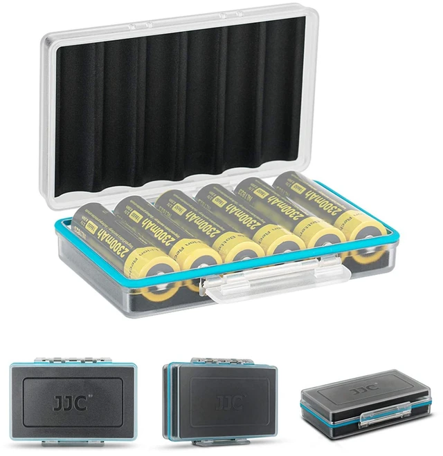 Main image of 18650 Battery Case, Shockproof & Water-resistant Battery Storage Holder for 6 x 18650 Battery, PC Shell Easy to Carry