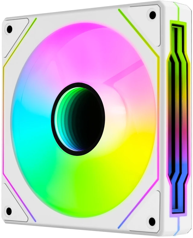 Alt view image 5 of 7 - Phantom M-3 Reverse Infinity Mirror ARGB Fan 120mm, White | Reverse infinity mirror ARGB PWM case fan, hydraulic bearing, shock pads, for PC cases and coolers