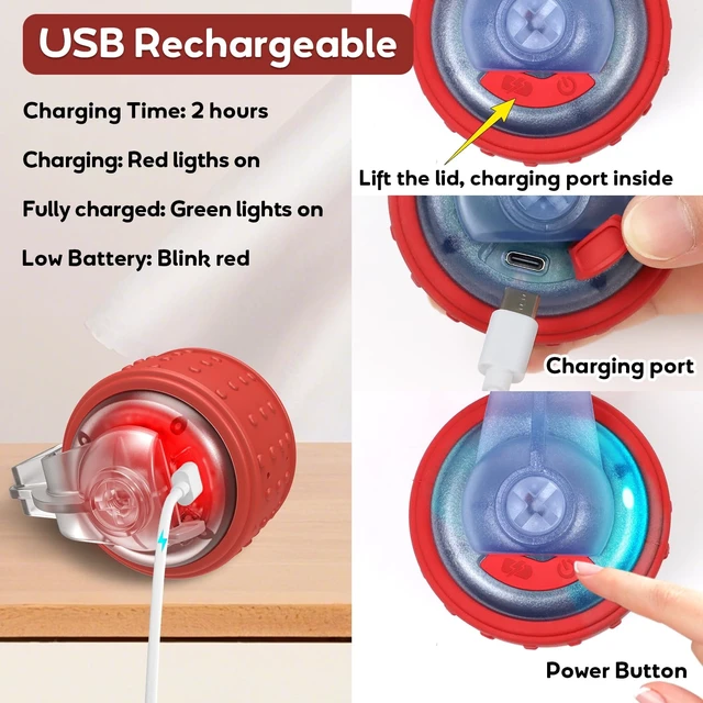 Alt view image 5 of 7 - Dog Toys Interactive Rolling Ball with Rope, Motion-Activated | Squeaker dog ball Zig-Zag moving and rolling rechargeable dog ball release pressure dog exercise perfect for small puppies
