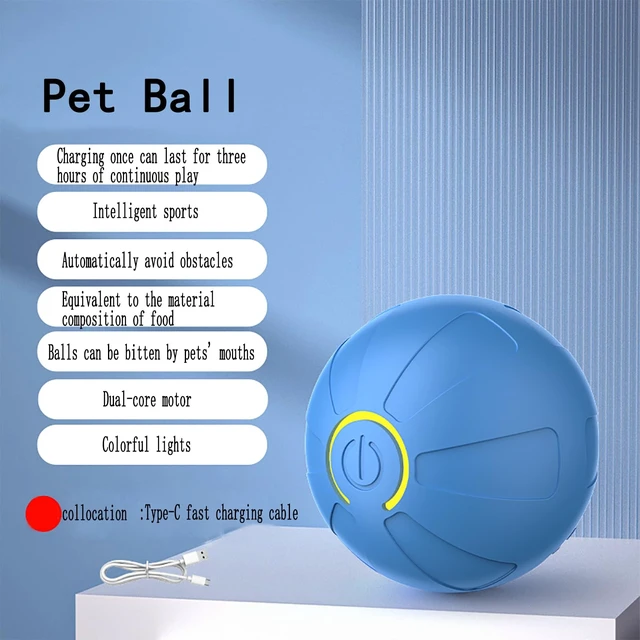 Alt view image 2 of 7 - Dog Toy2-Inch Interactive Dog Toys for Small Dogs (Blue) | For Small Dogs/CatsRechargeable toy ballinteractive smart dog ball toy
