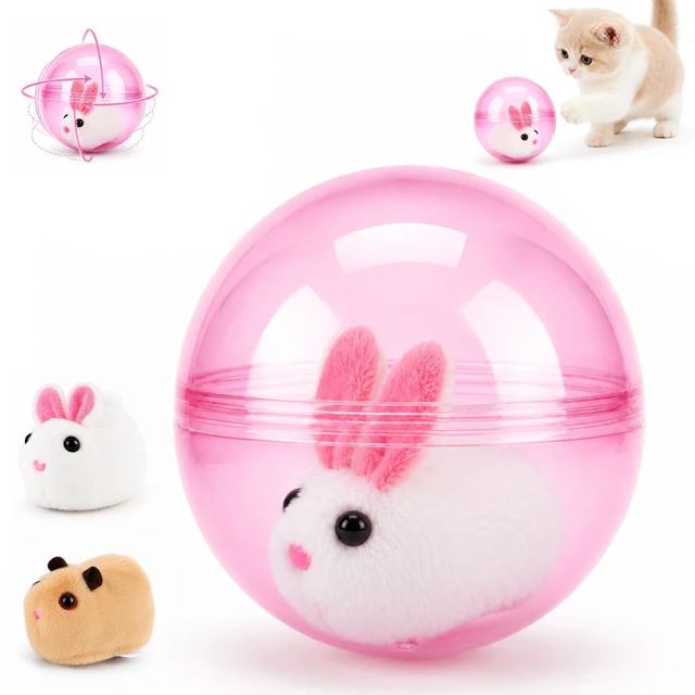 Main image of Automatic Rolling Hamster Ball, Electric Interactive Pet Play Ball, 360° Random Moving Toy for Cat, Dog, Bunny, Kids, Indoor Home Playroom, Travel Use (Pink)