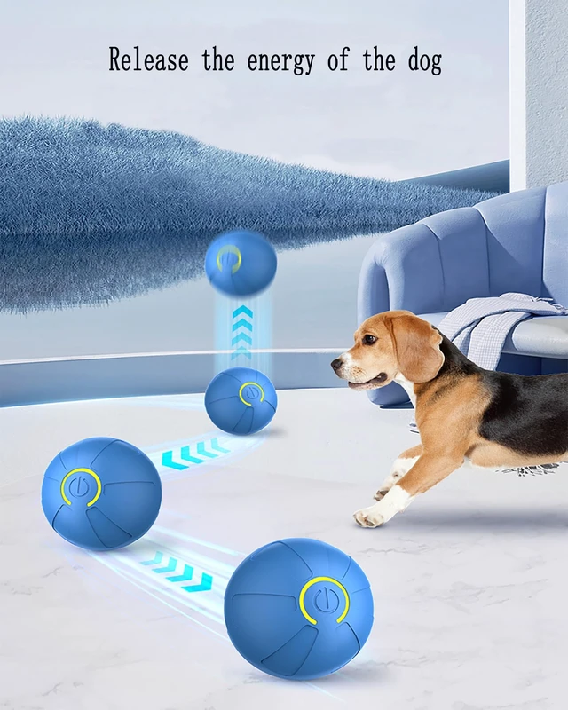 Alt view image 5 of 7 - Dog Toy2-Inch Interactive Dog Toys for Small Dogs (Blue) | For Small Dogs/CatsRechargeable toy ballinteractive smart dog ball toy