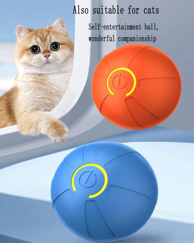 Alt view image 6 of 7 - Dog Toy2-Inch Interactive Dog Toys for Small Dogs (Blue) | For Small Dogs/CatsRechargeable toy ballinteractive smart dog ball toy