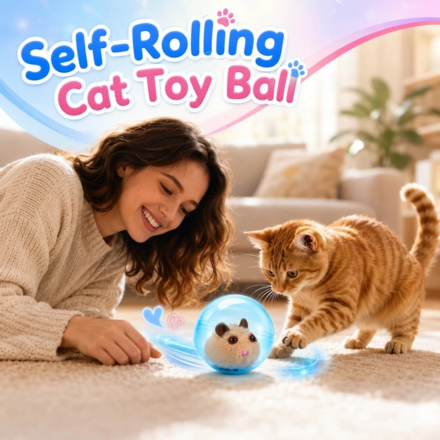 Alt view image 6 of 7 - Automatic Rolling Hamster Ball, Electric Interactive Pet Play Ball, 360° Random Moving Toy for Cat, Dog, Bunny, Kids, Indoor Home Playroom, Travel Use (Pink)