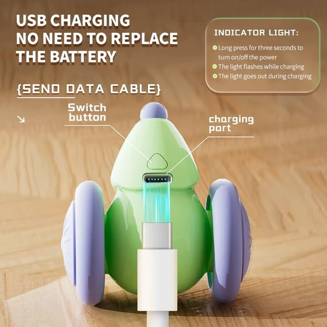 Alt view image 3 of 6 - Interactive Cat Toy, USB Rechargeable Rolling Mouse with LED, Automatic Motion-Activated Chase Toy, Quiet Indoor Exercise for Cats & Kittens