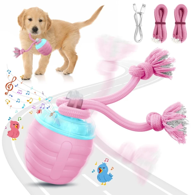 Main image of Interactive Dog Toys Ball - New Upgraded Chase Buddy Dog Toy for Medium/Large Dogs, Automatic Moving and Rolling Dogs Ball for Boredom, USB Rechargeable(Pink)