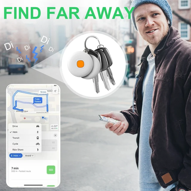 Alt view image 7 of 7 - Air Tracker Air 4 Pack Tag Tracker Tag,IP68 Waterproof Smart Tag Locator Keys Finder and Item Locator,Bluetooth Tracker Item Finders with Find My(iOS Only) Track Your Keys,Wallet (White)