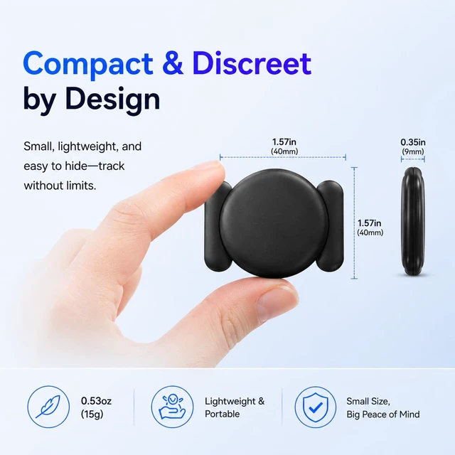 Alt view image 7 of 7 - GPS Tracker for Vehicles, iOS Only Magnetic Car Tracker, Waterproof Mini GPS Tracker for Cars, Trucks, Motorcycle, Anti-Theft Vehicle Locator, No Subscription Fee