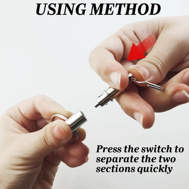Alt view image 4 of 5 - 11PCS Quick Release Keychain Detachable Pull Apart Key Rings Heavy Duty Dual Split Snap Lock Holder Silver Double Spring Key Accessory