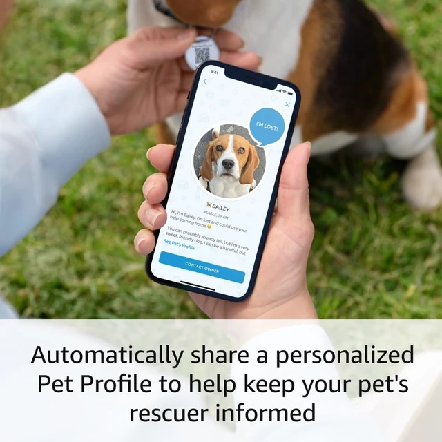 Alt view image 3 of 4 - Pet Tag | Easy-to-use tag with QR code | Real-time scan alerts | Shareable Pet Profile | No subscription or fees