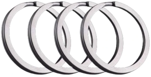 Main image of OCTO Titanium Keyrings - Heavy Duty Split Rings for Keychains, Car Keys & EDC | 4 Pack Durable G5 Titanium Key Rings | Corrosion-Resistant, Beveled Edges for Easy Use | 1-Inch Key Rings
