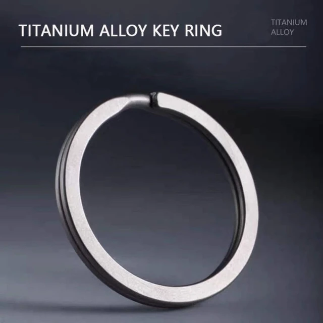 Alt view image 2 of 7 - OCTO Titanium Keyrings - Heavy Duty Split Rings for Keychains, Car Keys & EDC | 4 Pack Durable G5 Titanium Key Rings | Corrosion-Resistant, Beveled Edges for Easy Use | 1-Inch Key Rings