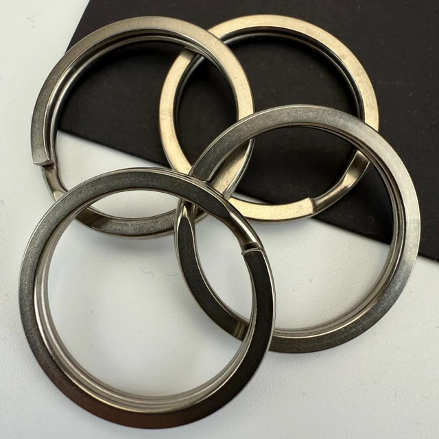 Alt view image 6 of 7 - OCTO Titanium Keyrings - Heavy Duty Split Rings for Keychains, Car Keys & EDC | 4 Pack Durable G5 Titanium Key Rings | Corrosion-Resistant, Beveled Edges for Easy Use | 1-Inch Key Rings