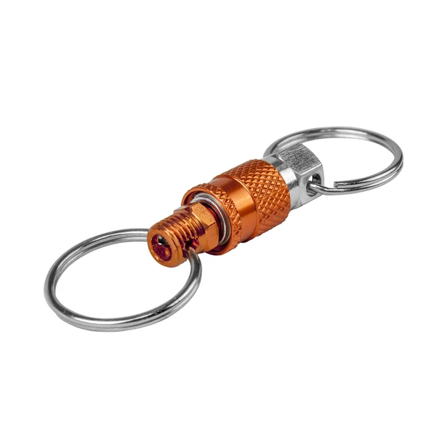 Alt view image 2 of 5 - KEYQC3 Pull Apart Coupler Keychain with 2 Split Rings, 3 Pack,unisex-adult, Orange, Small