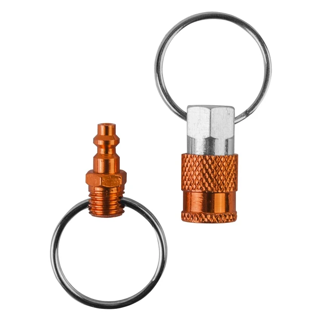 Alt view image 4 of 5 - KEYQC3 Pull Apart Coupler Keychain with 2 Split Rings, 3 Pack,unisex-adult, Orange, Small