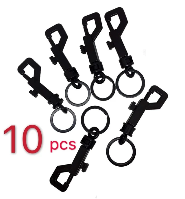 Alt view image 6 of 6 - 6 Pcs Swivel Snap Bolt Keychain Clips