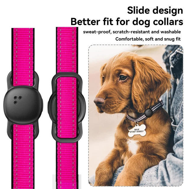 Alt view image 5 of 7 - 2-Pack Cat Collar Case for Life360 Tile Sticker (Smallest Tracker)NOT for Tile Mate/ProSilicone Protective Holder for Dog/Pet Collar, Ultra Durable, Easy Installation, Lightweight, Black
