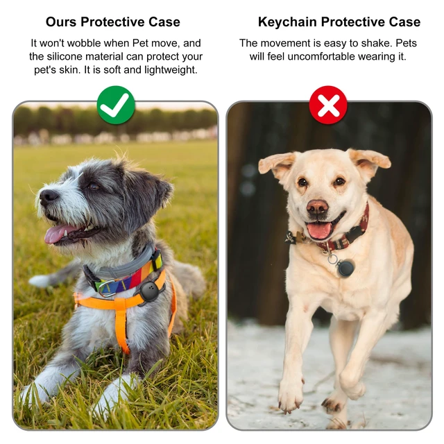 Alt view image 7 of 7 - 2-Pack Cat Collar Case for Life360 Tile Sticker (Smallest Tracker)NOT for Tile Mate/ProSilicone Protective Holder for Dog/Pet Collar, Ultra Durable, Easy Installation, Lightweight, Black