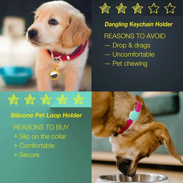Alt view image 2 of 7 - Cat Collar Holder for Airtag, Cat & Small Dog Harness Case for Air Tag