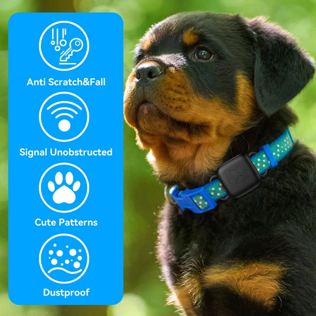 Alt view image 4 of 6 - Dog Collar Holder for Tile Mate 2024/2022 and UGREEN Tracker, Waterproof Silicone Case for Tile by Life 360 2024 cat, Scratch Resistant Dustproof Cover for Life 360 pet Tracker,2 Pack,Black/Black