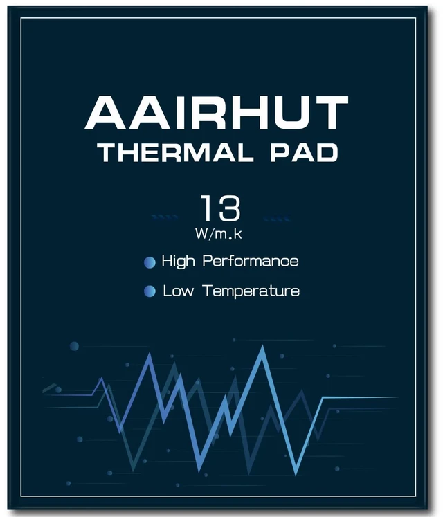 Main image of Thermal Pad 13W/mK, 120x120x0.5mm Silicone Cooling Pad Non Conductive Heat Resistance Soft Sticky Cover with Dual Self-Adhesive Films for PC Laptop Game Console/PS5/Heatsink/GPU/Computer