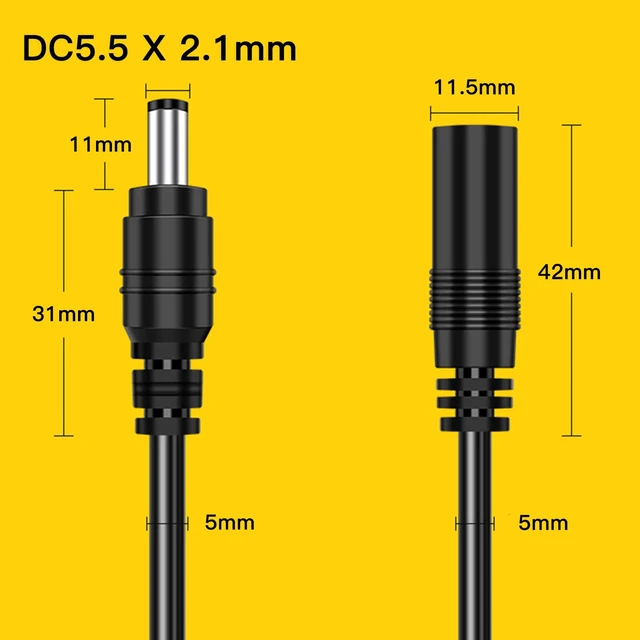 Alt view image 6 of 7 - 18Awg 5.5Mm X 2.1Mm Dc Extension Cord Adapter 15ft 12V Camera Power Extension Cable Dc Power Supply Adapter for Security Camera ()