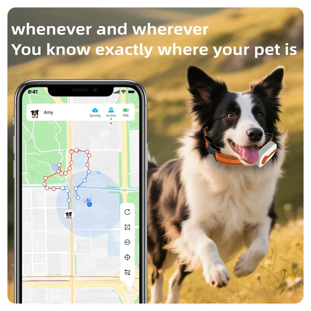 Alt view image 3 of 7 - Dog GPS Tracker Real-time Tracker Alerts Virtual Fence Location for Pet Over 11.06lbs Dog Cat Collar Attachment of Random Color Subscription Required Waterproof IP67 Health & Wellness White