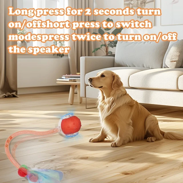 Alt view image 6 of 7 - 2Packs Interactive Cat Toys Ball for Indoor Cats, Smart Automatic Cat Chase Ball Toy, Generation Moving Cat Ball with Elastic Mesh Tail Motion Activated
