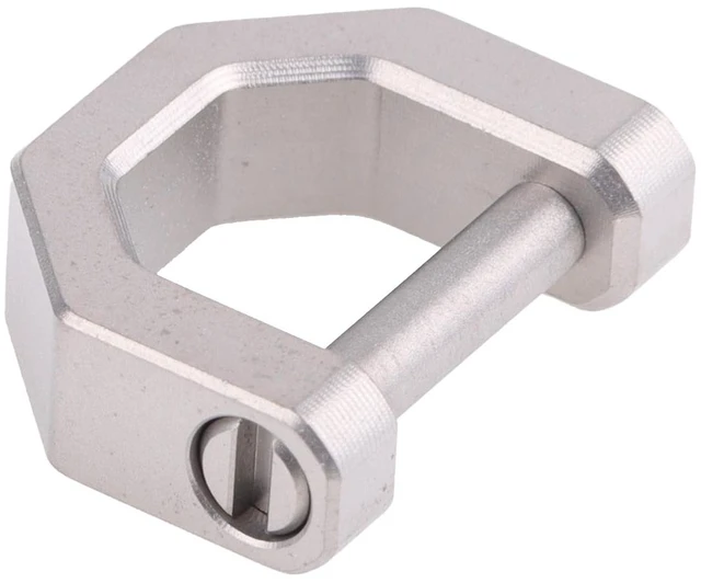 Alt view image 2 of 7 - Titanium D Ring Car Key Fob Tool Shackle Keychain Horseshoe Keyring U Shape