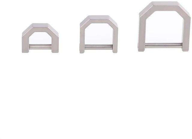 Alt view image 4 of 7 - Titanium D Ring Car Key Fob Tool Shackle Keychain Horseshoe Keyring U Shape