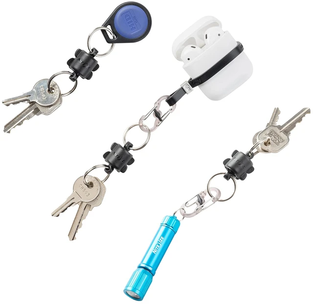 Alt view image 5 of 7 - Polycarbonate Keyring 360 Magnetic Quick Connector, Magnetic Locking Split Rings for Keys