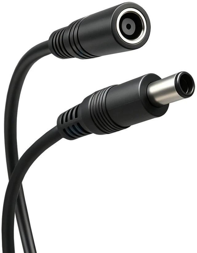 Main image of 7.4mm x 5.0mm DC Power Extension Cable for Dell HP Laptop Adapter 2-Pack | 16AWG Female to Male Charging Cable Plug & Play, 6.6 ft
