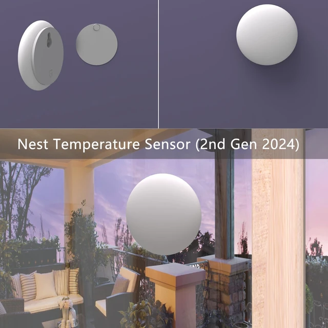 Alt view image 3 of 6 - 3 Pack Wall Mount for Nest Temperature Sensor 2nd Gen / 1st gen | No Hole Stainless Steel Bracket Plate for Google Nest Temperature Sensor Mount to Smooth and Dry Surface