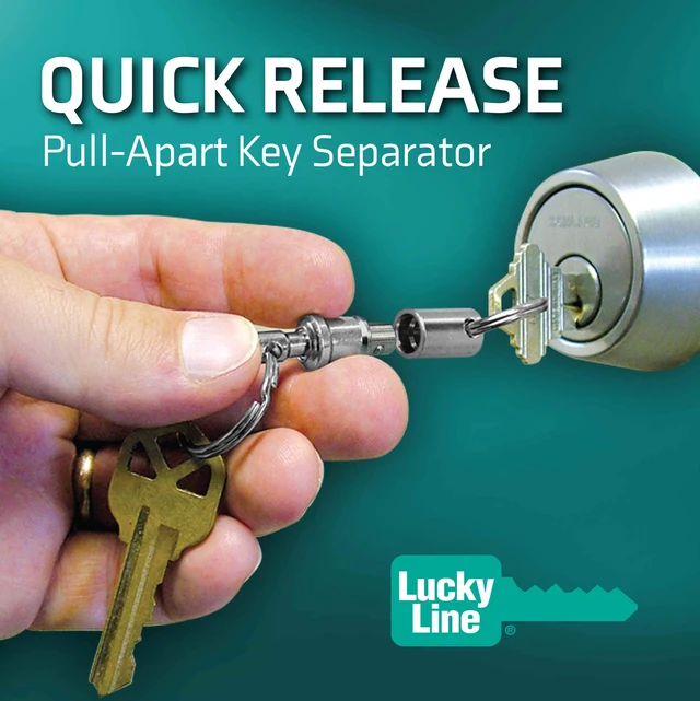 Alt view image 2 of 5 - Quick Release, Pull-Apart Key Holder Separator, Pack of 5, Silver (70705)