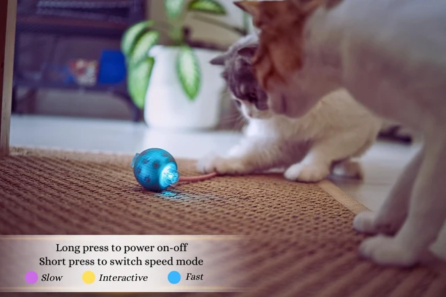 Alt view image 4 of 7 - Interactive Cat Toys for Indoor Cats | Premium Quality with 3 Detachable Tails | Automatic Speed Modes with Real-Motion Movement | Rechargeable | Fun for Bored Adult Cats and Kittens