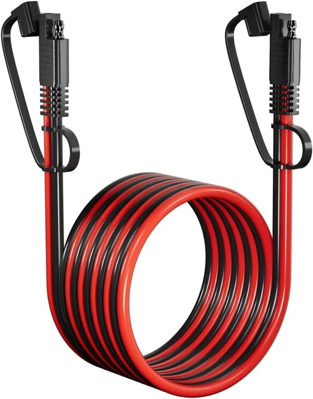 Main image of SAE Extension Cable 14AWG 10FT with Fuse for RV | SAE to SAE 14AWG 10FT, Fuse + waterproof cap, 12V/24V, For solar/car/RV/boat, Flexible PVC, Secure connection