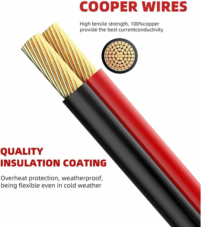 Alt view image 5 of 7 - SAE Extension Cable 14AWG 10FT with Fuse for RV | SAE to SAE 14AWG 10FT, Fuse + waterproof cap, 12V/24V, For solar/car/RV/boat, Flexible PVC, Secure connection