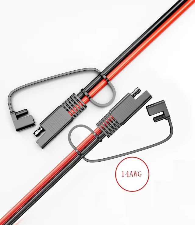 Alt view image 4 of 7 - SAE Extension Cable 14AWG 10FT with Fuse for RV | SAE to SAE 14AWG 10FT, Fuse + waterproof cap, 12V/24V, For solar/car/RV/boat, Flexible PVC, Secure connection