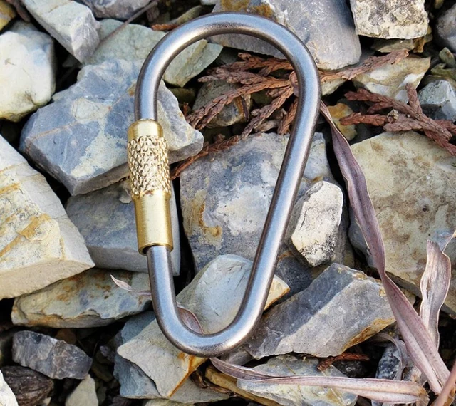 Alt view image 4 of 7 - 5pcs MINI Titanium Locking Carabiner, Perfect D-Ring for Outdoor and Indoor Use