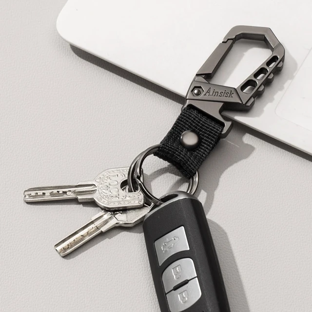 Alt view image 5 of 6 - key chain bottle opener carabiner clip key rings.(black) | Heavy duty bottle opener function car keychains,versatile metal carabiner clip and 2 key rings suitable for men and women