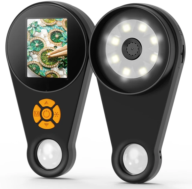 Main image of Magnifying Glass with Light Digital Microscope Handheld 2.0 inch IPS Color Screen,Portable Digital Magnifying Glass 500x,Marco Microscopes,uilt-in 8LED Lights,USB Compatible with PC Windows, Mac OS