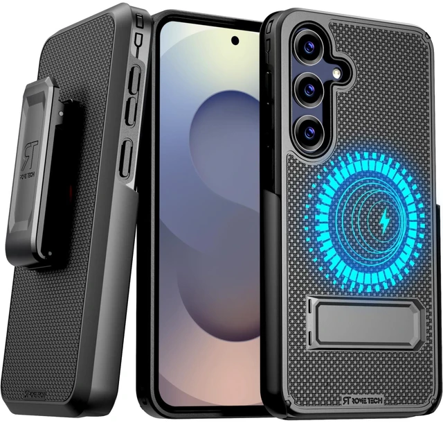 Main image of Designed for Samsung Galaxy S26 Case with Belt Clip Holster | Rugged Cover with Strong Magnet & Kickstand Heavy Duty Combo - Black