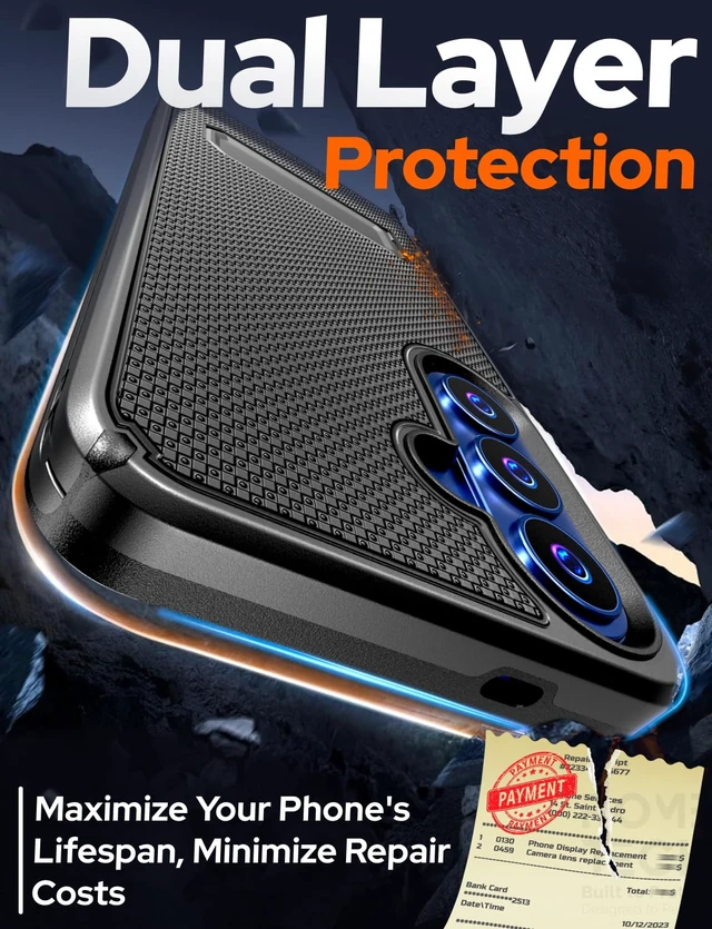 Alt view image 3 of 7 - Designed for Samsung Galaxy S26 Case with Belt Clip Holster | Rugged Cover with Strong Magnet & Kickstand Heavy Duty Combo - Black