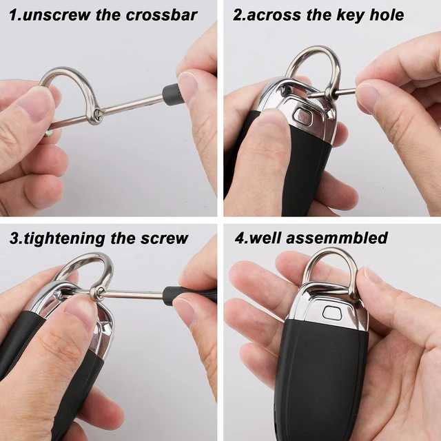 Alt view image 3 of 6 - Titanium D Rings Heavy Duty Car Key Ring | Car Keychain Rings