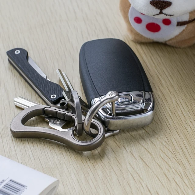 Alt view image 6 of 7 - Small D-Rings Keychain,Titanium Key Rings for Purse Car Keys | U ShapeKey Chains Rings with Screw Shackle,Rust Resistant,Easy to Use,1 pcs , Polished,for Purse Key Chain Dog Tag Ring