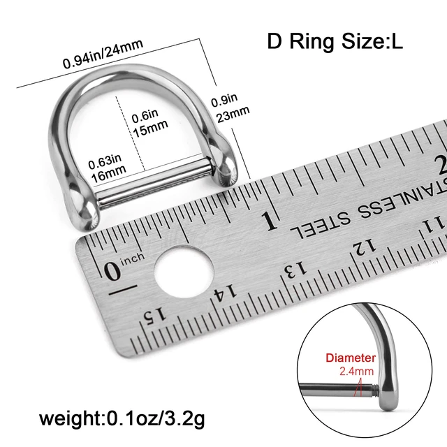Alt view image 2 of 7 - Small D-Rings Keychain,Titanium Key Rings for Purse Car Keys | U ShapeKey Chains Rings with Screw Shackle,Rust Resistant,Easy to Use,1 pcs , Polished,for Purse Key Chain Dog Tag Ring